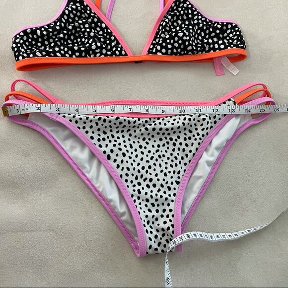 Victoria's Secret Sexy Triangle Cross Back Strappy Top Cheeky Bottom Bikini M/L - Picture 10 of 12